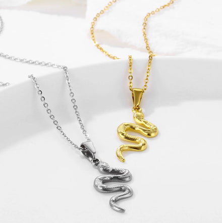 2025 Fashion Jewelry PVD Gold Plated Snake Pendant Animal Accessory Jewelry Chain Stainless Steel Jewelry Necklaces for Women