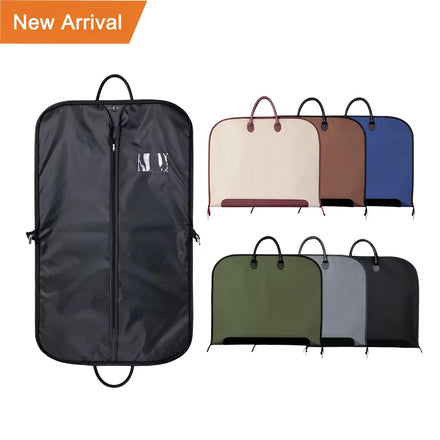 Custom Print LOGO Foldable Mens Dust Garment Suit Storage Carry Cover Bags with Handle and Zipper Suit Bag