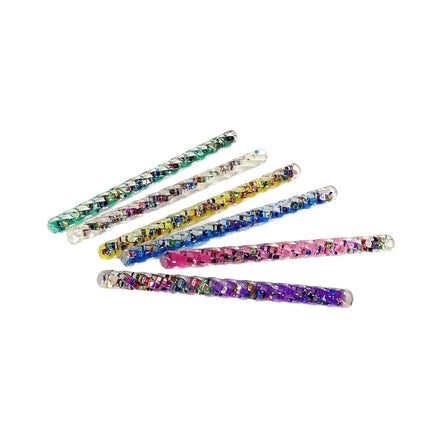16cm Acrylic Spiral Liquid Glitter Wand Educational Toy