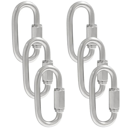 304 Stainless Steel D Shape Locking Quick Connector M5 Heavy Duty Capacity Durable Chain Quick Links Hooks