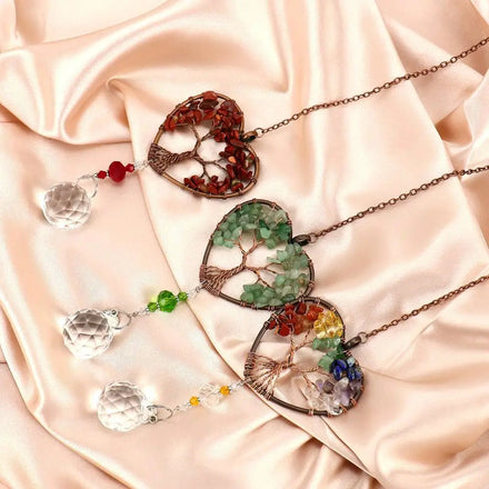 Polished Natural Amethyst Quartz Sun Catcher Love Crystal Life Tree Pendant for Christmas Garden Party Elegant Light Craft