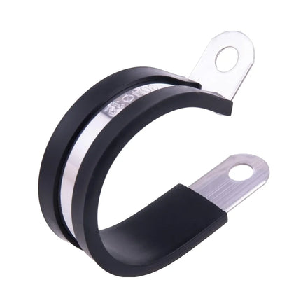 Stainless Steel Cable Clamp Silicone Rubber Cushioned Insulated Pipe Clamp Metal Cable Holder for Pipes Metric