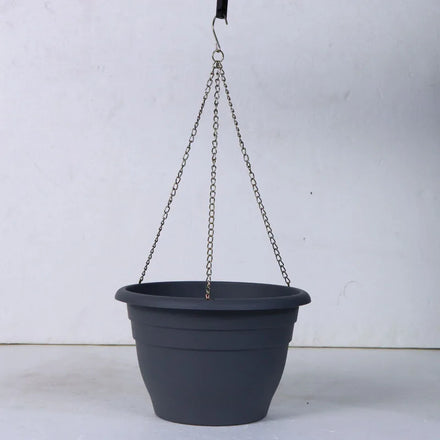 Cheap Durable Classic Hanging Plastic Flower Pot Round Planting Basket with Drainage Hole for Wall Balcony Garden Indoor Outdoor