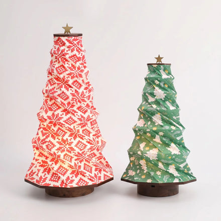 Christmas Style Folding Paper Lamp Table Night Light Home Decoration Crafted Box Set for Company Promotional Business Gifts