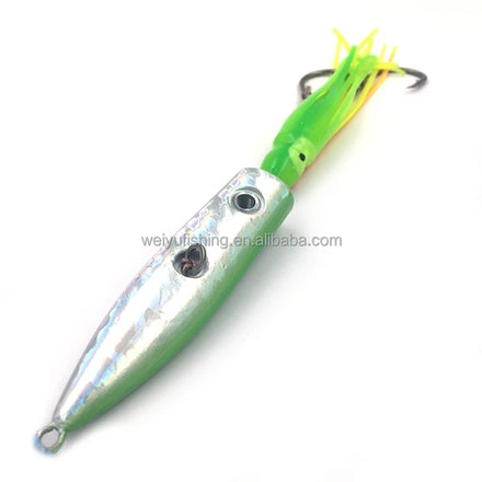 140g Inchiku Slow Jig Bottom Ship Lures Metal Octopus Skirt With 2 Assist Hook Lead Jigging Fishing Lures