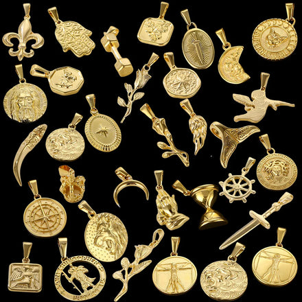 Waterproof Non Tarnish Fashion Jewelry Accessories 18k PVD Gold Plated Stainless Steel Pendant Charms for Women Jewelry Making