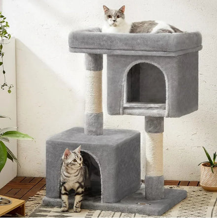 Modern Luxury Wooden Cat Climbing Tree for Interactive Play & Sustainable Design