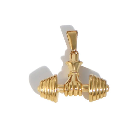 Fashion Sports Fitness Strength Dumbbell Pendants for Jewelry Making Popular Sport Charms for Necklaces Bracelets Making Charms