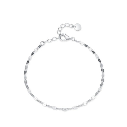 SL1656 925 Sterling Silver Fashion Sequins Stackable Bracelet Women's Party Adjustable Bracelet Exquisite Jewelry Gift