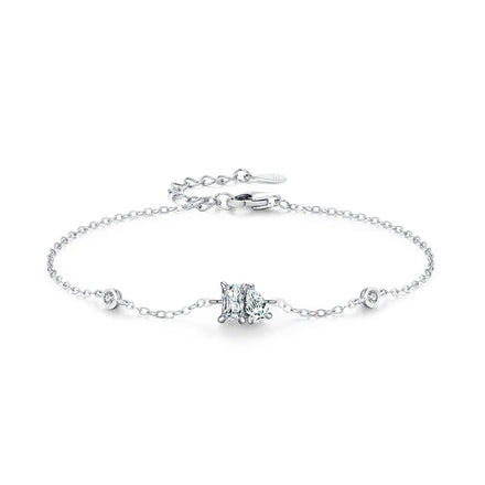SL2047 S925 Sterling Silver Geometric Design Chain Bracelet for Women Party Jewelry Accessories Jewellery