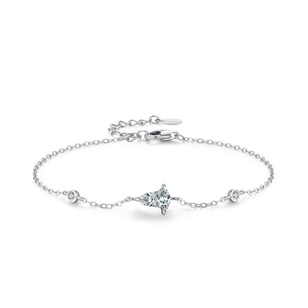 SL2048 925 Sterling Silver Geometric Pattern Chain Bracelet for Women Simple Design Statement Jewelry Party Gift