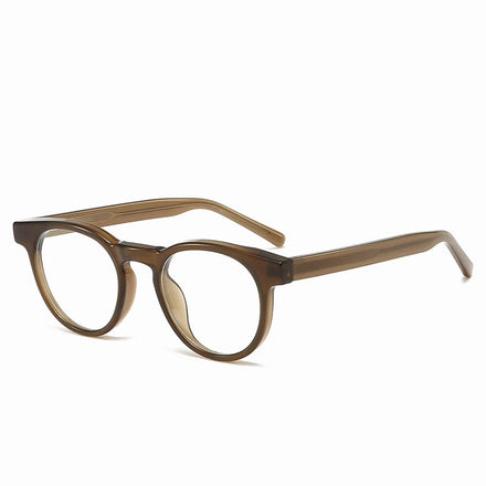 Retro Round Blue Light TR90 CP Prescription Spectacles Eye-frames Blue Light Optical Eyeglasses with Acetate Compter Eyewear