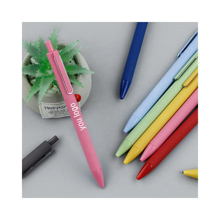 2025 New High Quality Plastic Promotional Brand Customized School Gel Blue Retractable Ballpoint Pen Custom Logo Elegant Parker