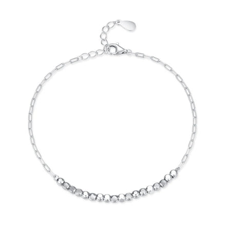SL1668 Light Luxury Simple Square Bead Bracelet Women Jewelry Sterling Silver 925 Chain Bracelet for Daily Wear Birthday Jewelry