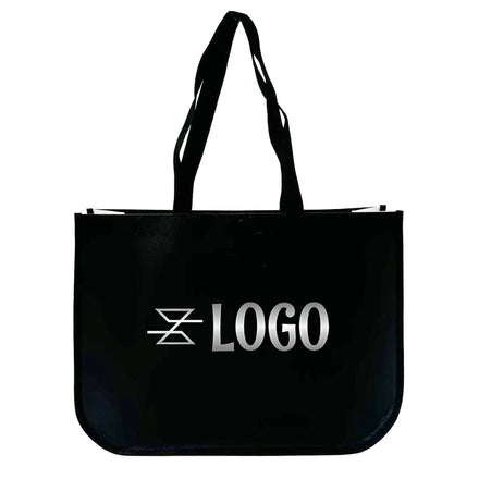 Custom Eco-Friendly Tote Non-Woven Bag with Hot Curved Corners Recycled Letter Pattern Laminated Finish for Shopping