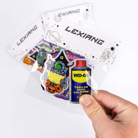 Custom Stickers Package Opp Bag Waterproof Cartoon Stickers for Advertising Promotion Die-Cut Vinyl