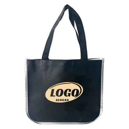 Lemon Custom Logo Eco-Friendly Reusable Non-Woven Tote Shopping Bag PP Laminated Supermarket Shopping Gift Letter Pattern