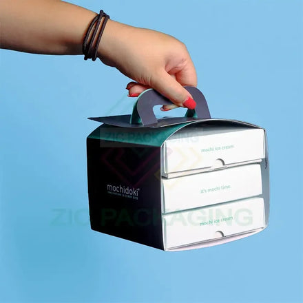 Hot Sell Manufacture Eco Friendly Takeout Bakery Snake Cookie Packing Box Donuts Pastry Chocolate Sushi Cup Holder with Sleeve