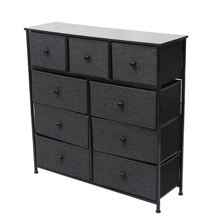 Household Multifunctional Non-woven 9 Drawer Clothes Storage Cabinet Dresser Fabric Closet Organizer