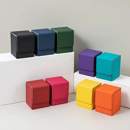 SENAO Trading Card Storage Box 100+ Single Card Box PU Leather Magnetic Buckle Commander Card Box Magic/sports/game Card Box