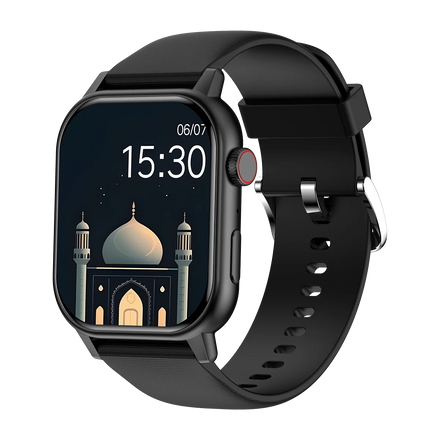 Muslim Waterproof IP67 Smartwatch Quran Music AI Voice Assistant Remote Control IOS Operation IPS Alarm 2.0-inch 320mAh Silicone