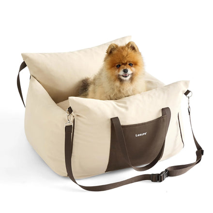Luxury Small Dog Car Seat Waterproof Solid Eco-friendly Polyester Pets Carrier Removable Washable Design All Seasons Indoor Bed