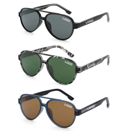 Fashion Double Bridge Oval Sunglasses Men European&American Classic Driving Pilot Sun Glasses UV400 High Quality Eyeglasses