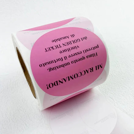 Customized Self-adhesive logo Sticker Label Printing Waterproof Roll Synthetic Paper Adhesive Round logo Sticker