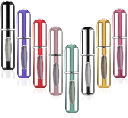 Factory Direct Wholesale Portable Mini 5ml Aluminum Atomizer Perfume Spray Bottle Refillable 8ml Travel Sized Lotion Base