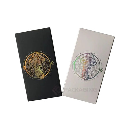Ready in Stock Recyclable Black White Chocolate Bar Packaging Paper Boxes with Foil Wraps and Silicone Mold