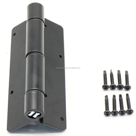 Aluminum Fence Hinges for Garden Gates Adjustable Rust Proof Durable Black Coated for Heavy Duty Outdoor Fence Hinge