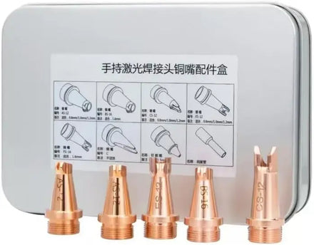 Nozzle Set for SUP20S/T SUP21T SUP23S/T Laser Machines 9-Piece New 1064nm Copper Welding Gun with Laser Machine Parts