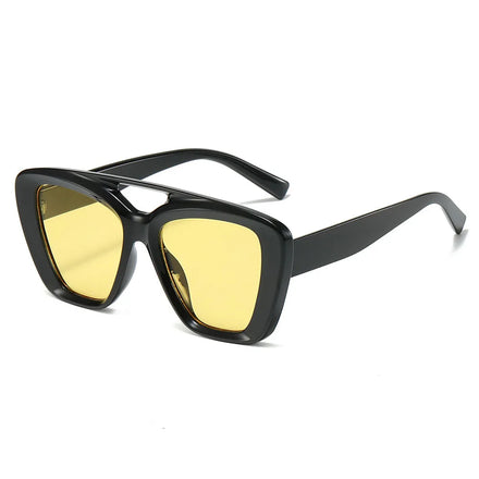 XY13157 Cheap Plastic Frame Double Bridge UV400 Pilot Sunglasses
