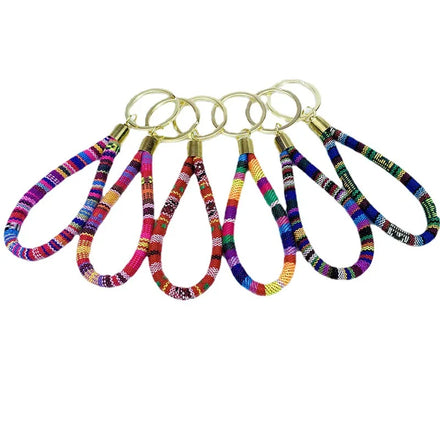 Bohemian Ethnic Style Short Universal Anti-lost Wrist Strap Keychain BOHO Wristlet Bracelet Car Key Chains Hanging Rope Lanyard