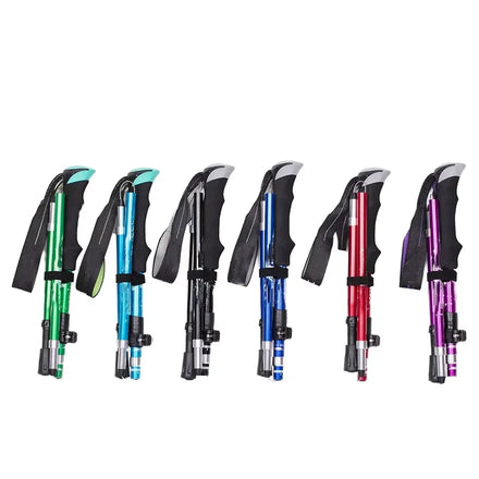 Customized Aluminum Adjustable Alpenstock Walking Sticks Hiking Nordic Walking Poles 3-sectionsTrekking Poles for Hiking