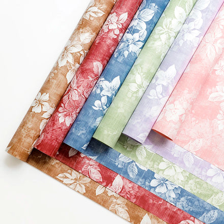 2026 New Fall in Color Waterproof Flora Design Wrapping Paper for Flowers 20sheets/bag Plastic Packaging Paper