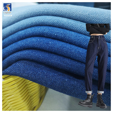 YX737 280gsm Non-Stretch Wash-Free Cheap Denim Fabric 70% Polyester 30% Rayon 10OZ Denim Fabric for Blue Men's Jacket