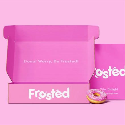 Eco Friendly Customized Pink Bakery Packaging Pastry Cupcake Crepe Cookies Donut Chocolate Brownie Paper Packing Box with Insert