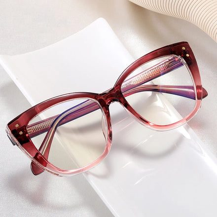 Fashion Optics Glasses Frame Women Flat Glasses Match Degrees Glasses Anti Blue Light Thick Edge Eyeglasses Frame Wholesale
