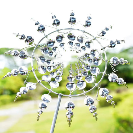 New 3D Dynamic Metal Windmill Iron Wind Trap for Outdoor Garden Lawn Wind Spinner Vane Courtyard Decoration Cross-Border Product