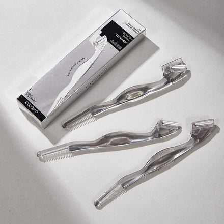 GECOMO Mini Eyebrow Hair Trimmer Leopard Print Micro Scratch Resistant Plastic Safe Painless Shaving Mode Facial Hair Removal