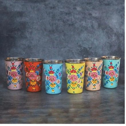Custom Made Floral Printed Enamel Travel Mugs-Eco-Friendly Disposable for Business Gifts Resale & Home Decor