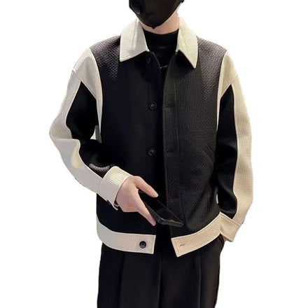 Oem Custom logo Design Men's Polyester Lapel Jacket Business Casual Seamless Wrinkle-resistant Non-iron Spring and Autumn Jacket