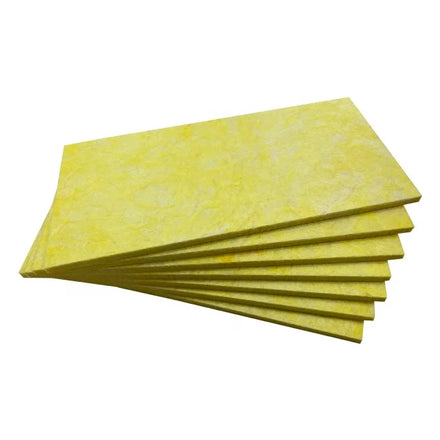 25-50mm air Conditioning Duct Work Fiberglass Thermal Insulation Panel 48kg/m3 25mm Soundproof Semi-Rigid Glass Fiber Wool Board