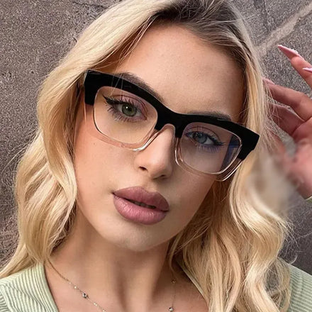 Fashion Women's Glasses Frames Anti Blue Light High Quality Frame Flat Eye Glasses Square Thick Y2K Eyeglasses Frames Wholesale