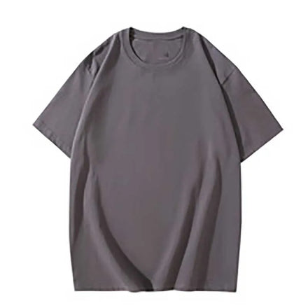 OEM Custom Logo Embroidery Print Heavy European and American Large Size Cross-border Short-sleeved Oversize Pure Cotton T-shirt