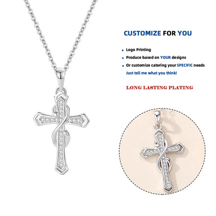 D682 Cross Pendant Necklace for Women Jewelry Gold Cross Necklaces for Women Cross Necklace Minimalist Trendy Jewelry