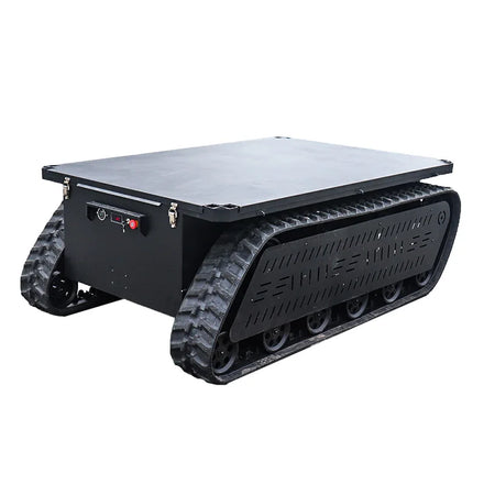 Robot Chassis with High-traction Rubber Tracks Reinforced Materials Handling Platform