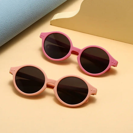 High Quality Baby Sunglasses Custom LOGO Outdoor UV400 Multicolor Silicone Square Round Frame Kids Sunglasses Sun Protection