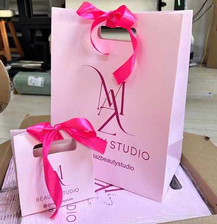 2025 Custom Logo Large Paper Shopping Product Bags for Makeup Products With Your Own Logo Gift Bag